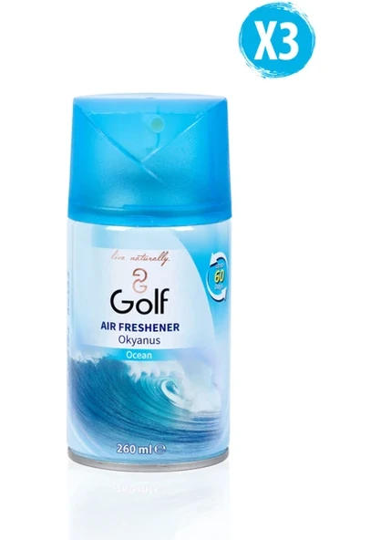 Golf Oda Kokusu Sprey 260 ml Okyanus 3'lü ürün görseli 1