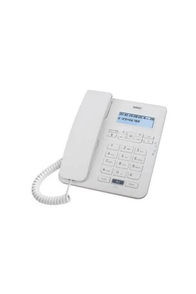 Krem Kulaklıklı Ekranlı Masa Üstü Telefon Tm145 ürün görseli 1