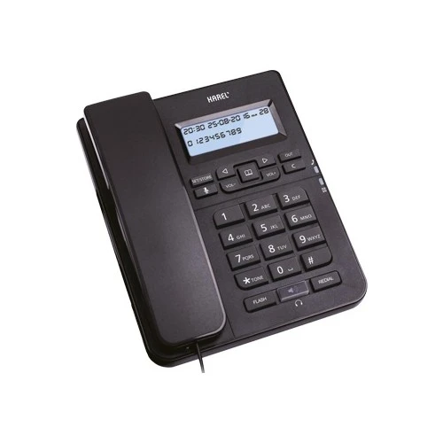 Siyah Kulaklıklı Ekranlı Masa Üstü Telefon Tm145 ürün görseli 1