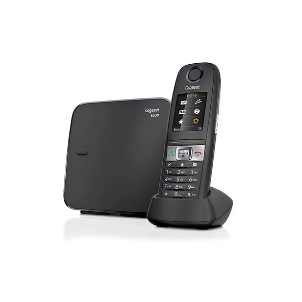 Siyah Telsiz Dect Telefon Işıklı Renkli Ekran Sms E630 - Resim 2