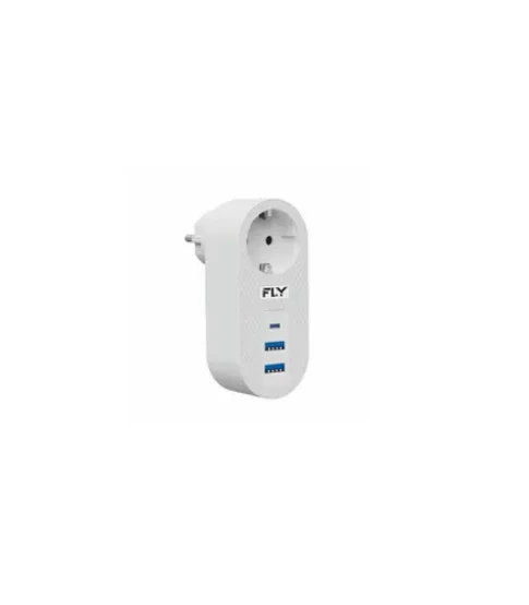 3400-01 Akım Korumalı 1 Li Priz 2-Usba 1-C Soket 2.1A 10A 2500W ürün görseli 1