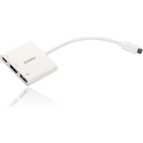 Dk-Ac-U31X32 3İn1 Usb3.1 Type C Erkek-Usb3.0-Hdmi (4K Uhd)-Usb3.1 Type C Şarj Dönüştürücü ürün görseli 1