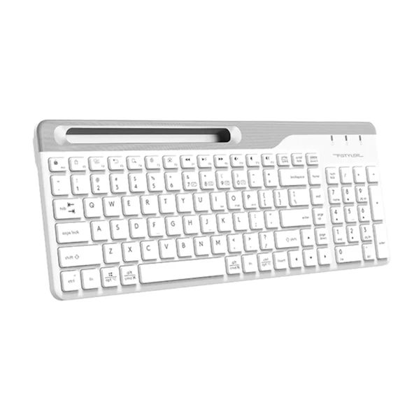 Beyaz Bluetooth + 2.4G Nano Fn Multimedya Kablosuz Klavye Fbk25 - Resim 4