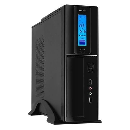 Fc-S6040B Usb 300W Matx Slim Tower Kulplu Boş Bilgisayar Kasası Dijital Gösterge ürün görseli 1