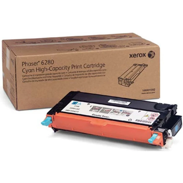 Phaser 6280 Yüksek Kapasite Cyan Mavi Toner 5.900 Sayfa 106R01400 ürün görseli 1