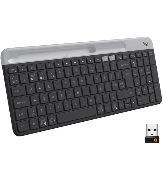 K580 Slim Kablosuz Bluetooth - Usb Q Klavye Gri 920-010624 ürün görseli 1