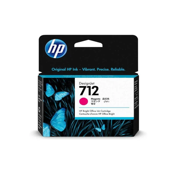 712 Magenta Kırmızı 29Ml Plotter Kartuşu 3Ed68A ürün görseli 1
