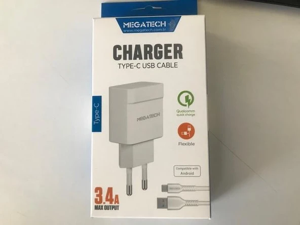 Cc-03 3.4A Type-C Usb Kablo + Ev Şarj Adaptör Hızlı Şarj ürün görseli 1