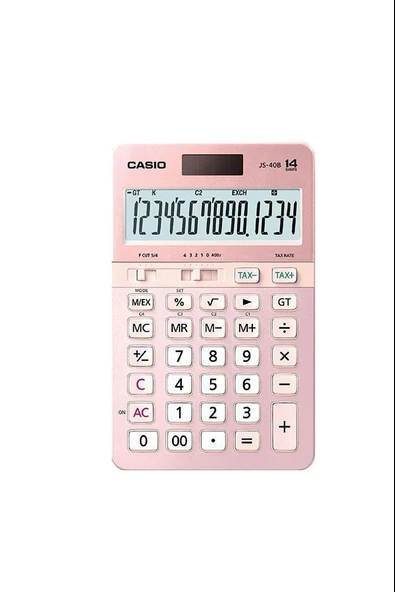 Js-40B-Pk Pembe Profesyonel 14 Hane Masa Üstü Hesap Makinesi ürün görseli 1