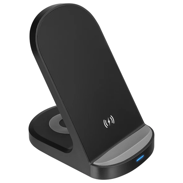 Sl-Cw05 Mobil Telefon Uyumlu 15W Led Logo Prm Siyah Kablosuz Şarj Cihazı ürün görseli 1