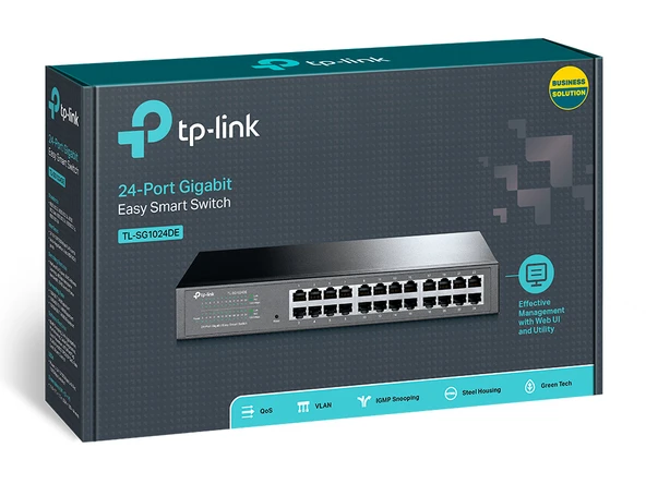 24 Port 10-100-1000 Mbps Switch Çelik Kasa Rack Mount Tl-Sg1024D ürün görseli 1