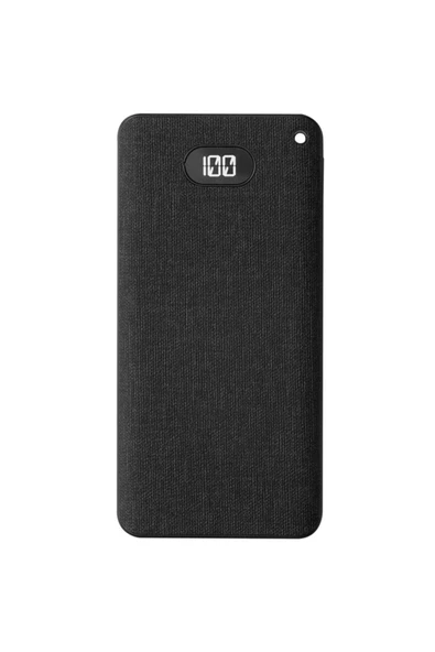 İp-G10Rw 10000Mah Kablosuz Usb+Type-C+Micro Siyah Lcd Ekranlı Taşınabilir Pil Şarj Cihazı Powerbank ürün görseli 1