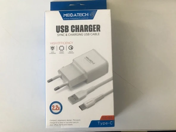 Cc-03 3.4A Micro Usb Kablo + Ev Şarj Adaptörü Hızlı Şarj ürün görseli 1