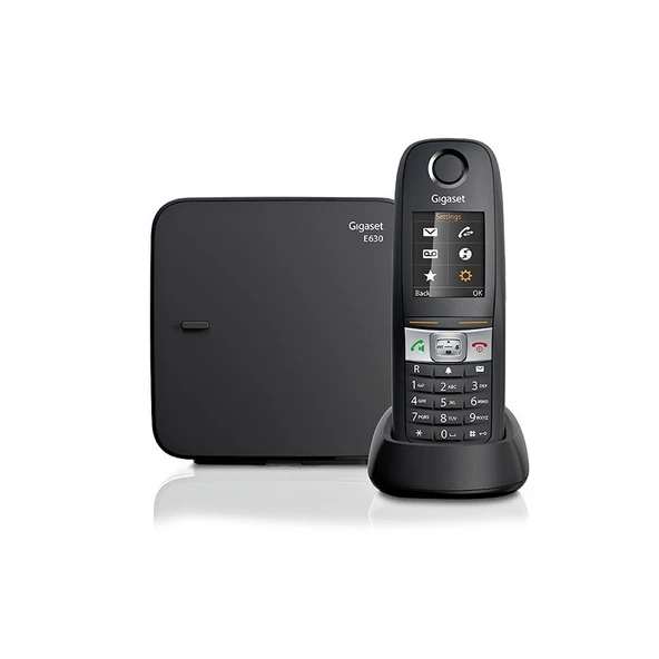 Siyah Telsiz Dect Telefon Işıklı Renkli Ekran Sms E630 ürün görseli 1