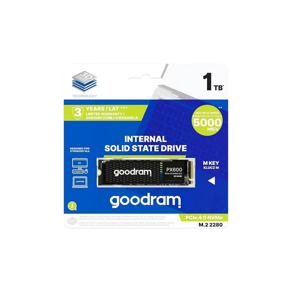 PX600 1tb SSD – Pcıe Gen4, Nvme, 5000MB/S Okuma, 3200MB/S Yazma, SSDPR-PX600-1K0-80 ürün görseli 1