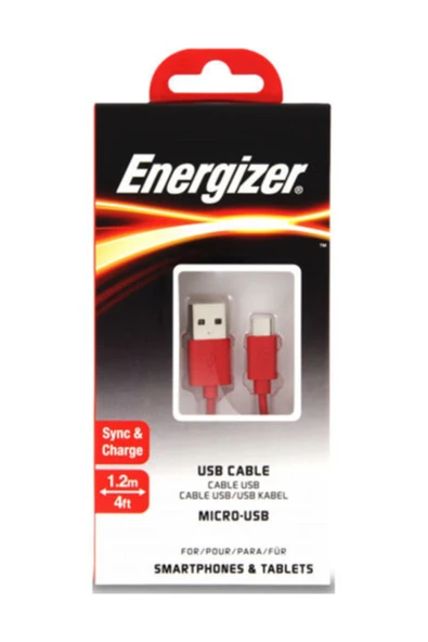 C12Ubmcgrd4 1.2 Metre Flat Micro Kırmızı Usb Kablosu ürün görseli 1