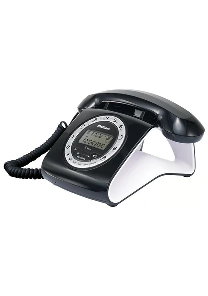 Retro Özel Tasarımlı Kablolu Siyah veya Kırmızı Masa Üstü Telefon ürün görseli 1