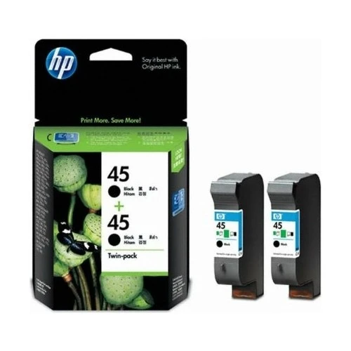 45 Black Siyah 42Ml 51645Aa Kartuş Cc625A (2 Li Paket) ürün görseli 1