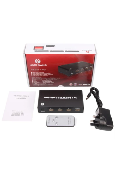 Dd433 3-1 Port 1.4V 3D Metal Hdmi Switch ürün görseli 1