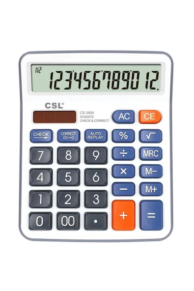 Cs-3806 12 Hane Masa Tipi Hesap Makinesi ürün görseli 1