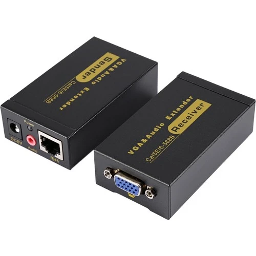 Dd191 Vga Rj45 Cat5E-6 Extender Metal 100 Metre Uzatıcı ürün görseli 1
