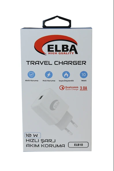 Elb10 10W 3.0A Hızlı Şarj Akıllı Koruma Usb Ev Şarj Cihazı Kafası ürün görseli 1