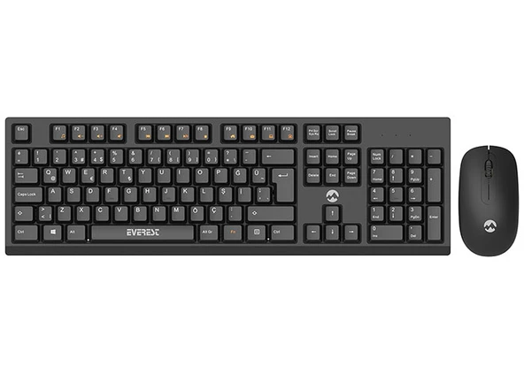 Km-2510 Siyah Kablosuz Q Multimedia Klavye + Mouse Set ürün görseli 1