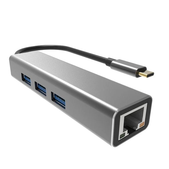 Dh311A Type-C To Usb3.0-3+Rj45 Çoklayıcı ürün görseli 1
