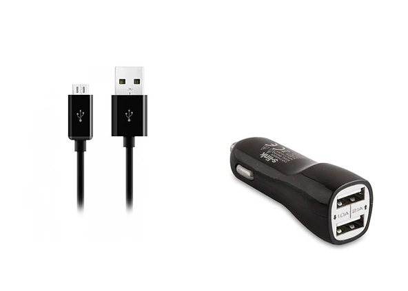 2.1A Micro Usb Akıllı Telefonlar 2İn1 Araba Şarjı ve Kablosu SMG-444 ürün görseli 1