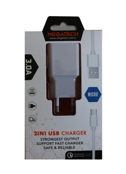 Cc01 5V-3.0 Ev Şarj+ Micro Kablo Hızlı Şarj Aleti ürün görseli 1
