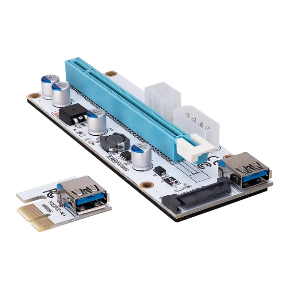 Sl- Ex10 Pcı-E 1X To 16X Sata 6Pin Bitcoin Riser Ekran Kartı Yükseltici ürün görseli 1