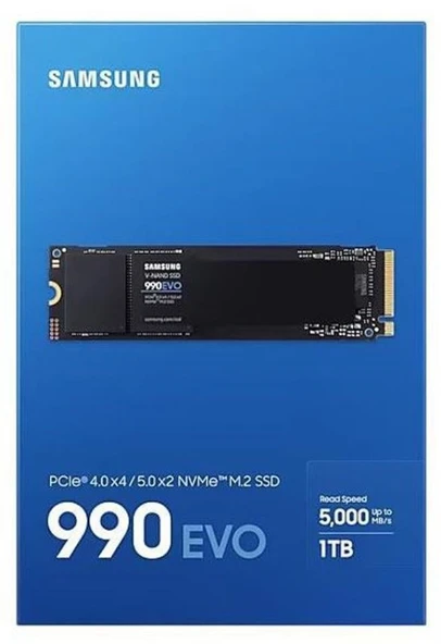 Samsung 990 Evo MZ-V9E1T0BW 1 TB PCIe Gen 4.0 X4 NVMe M.2 2280 SSD ürün görseli 1