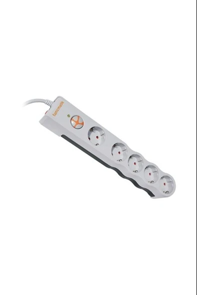 Enerji Korumalı Priz 1.5 Metre Powersurge 5 Li Beyaz 1050 Joule Tsk6136 ürün görseli 1