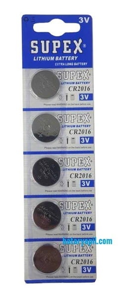 Cr2016 3V Lityum Pil 5 Li Paket Blister ürün görseli 1