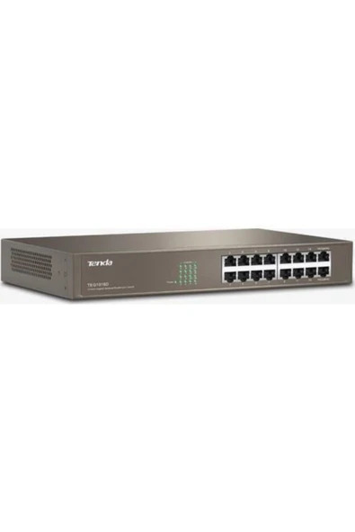 Tenda Teg1016G 16 Port 10-100-1000 Mbps 19" Switch Çelik Kasa Rack Mount ürün görseli 1