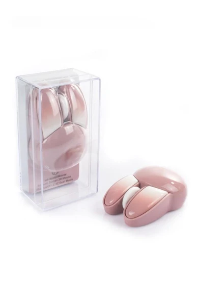 Sevimli Tavşan Kablosuz Pembe Bluetooth Mouse ürün görseli 1