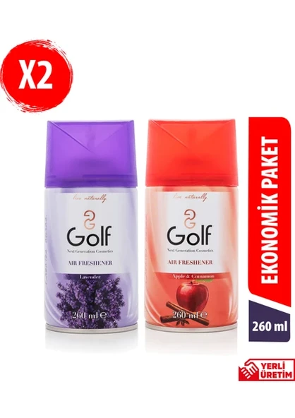 Golf Oda Kokusu Sprey 260 ml 2'li - Lavanta-Elma&Tarçın ürün görseli 1