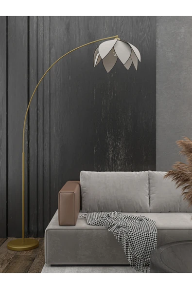 avizade Lotus Çiçeği Tasarımlı Modern Lambader - E27 Duy Uyumlu-Minimalist Dekoratif Aydınlatma ürün görseli 1
