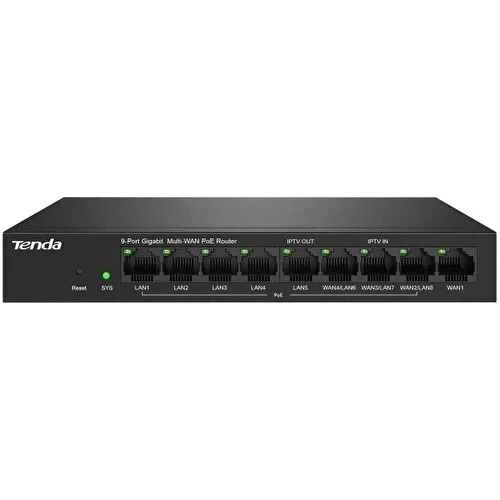 G0-8G-Poe 9 Port 8 Port Poe+ 10-100-1000 Switch Hub Çelik Kasa Poe Router ürün görseli 1