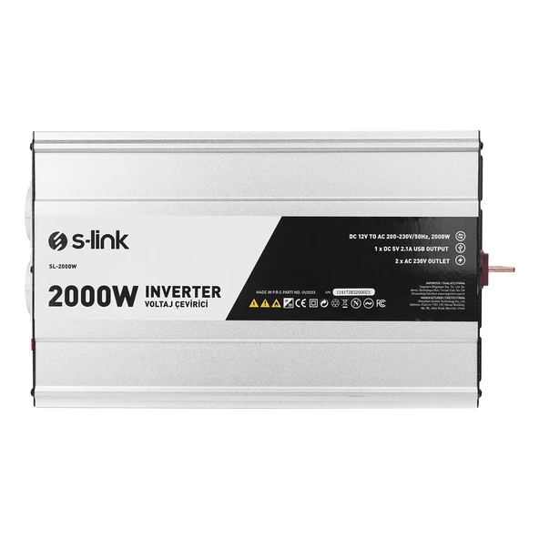 Sl-2000W 2000W Dc12V-Ac230V İnverter - Resim 3