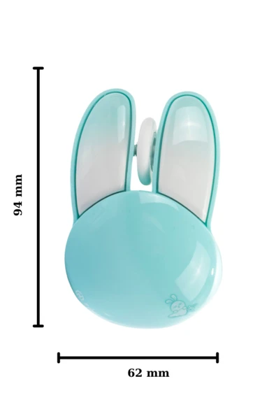 Sevimli Tavşan Kablosuz Mavi Bluetooth Mouse - Resim 3