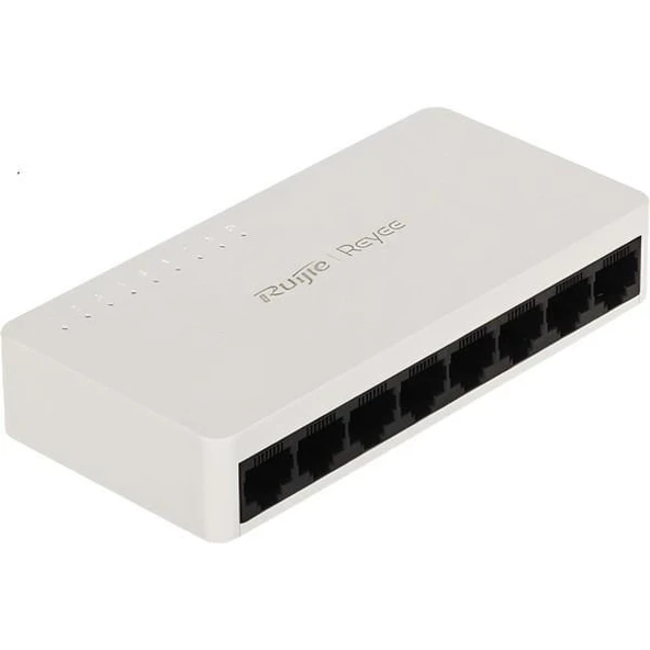 Ruijie Reyee Rg-Es08G-L 8 Port 10-100-1000 Mbps Yönetilemez Switch Plastik Kasa ürün görseli 1