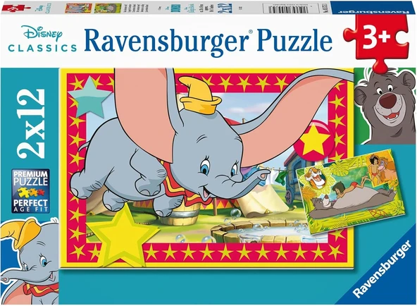 Ravensburger  Dumbo Puzzle 2 x 12 Parça ürün görseli 1