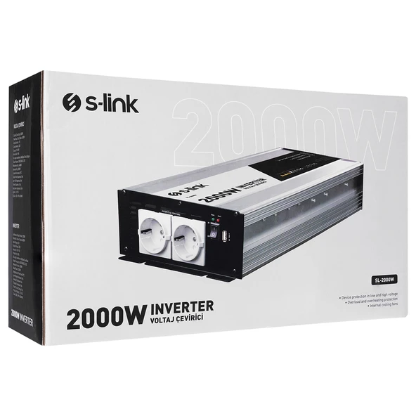 Sl-2000W 2000W Dc12V-Ac230V İnverter - Resim 6
