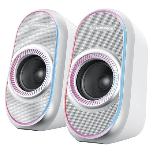 Rms-X3 2.0 6W Bluetooth Özellikli Beyaz Multimedia Rgb Işıklı Gaming Usb Speaker ürün görseli 1