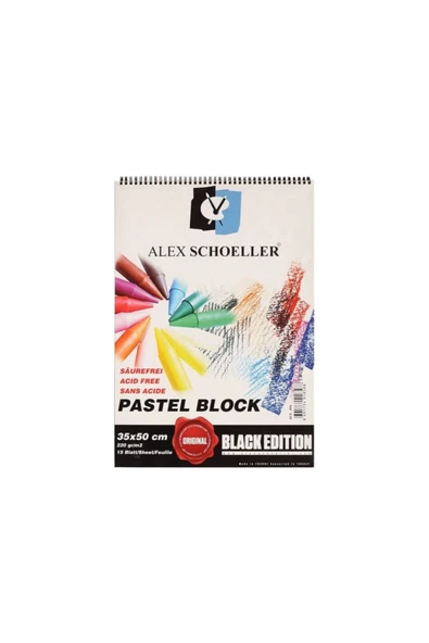 Alex Schoeller Pastel Block 35X50Si̇Yah 220Gr 894 ürün görseli 1