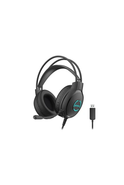Kablolu Siyah Neon Usb Mikrofonlu Kulaklık Fh-300U ürün görseli 1