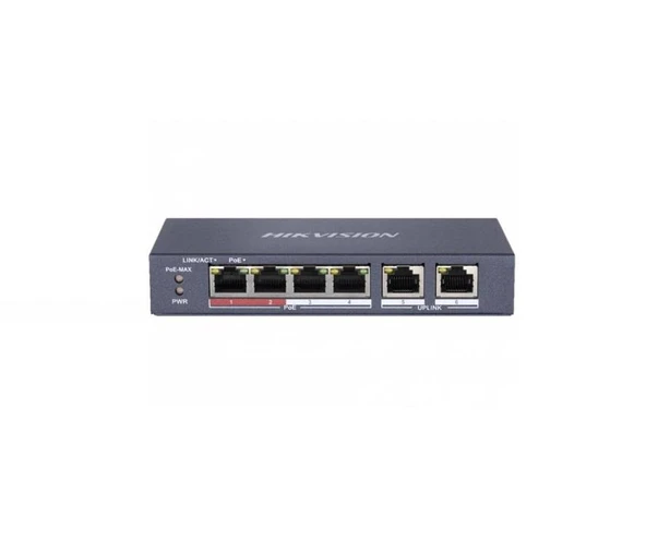 Ds-3E0106P-E-M 4 Portlu 10-100 Fast Ethernet Switch Hub 4 Port Poe 35W ürün görseli 1