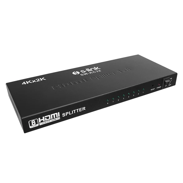 S-Link Sw-Kc32 8 Port 4K - 2K Hdmi Splitter ürün görseli 1