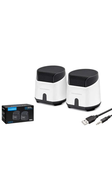 Hadron Hd6024W Speaker Pc Beyaz 8.5-9-9 Cm ürün görseli 1